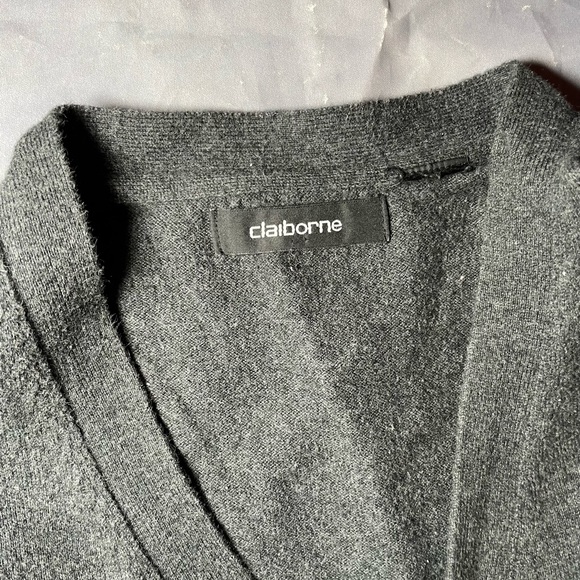 Claiborne Half Button Up Cardigan - Picture 2 of 2